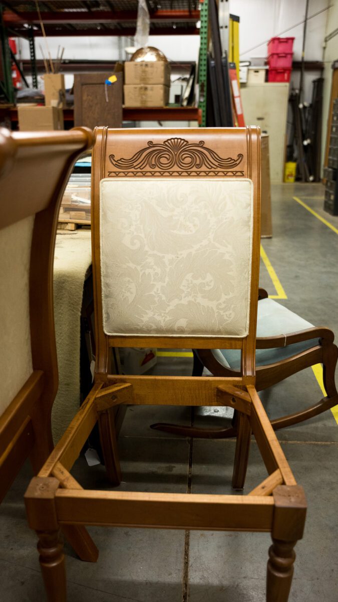 An Antique Wooden Chair Frame